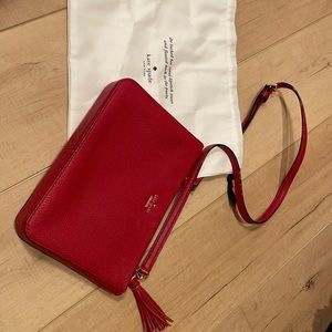 Kate Spade, Red Leather Crossbody Purse